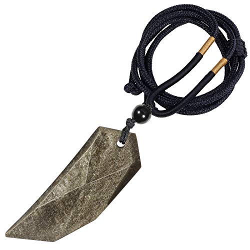 Nupuyai - Collana con ciondolo in ossidiana per