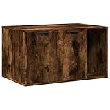 vidaXL Recinto Lettiera Gatti Rovere Fumo 80x50x45 cm in Truciolato, mobili per lettiera per Gatti, mobili per lettiera, mobiletto per lettiera per Gatti