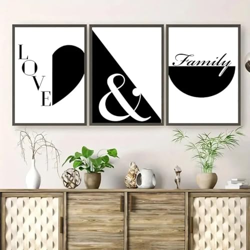 Affiche minimaliste moderne pour salon chic impression géométrique noire et blanche