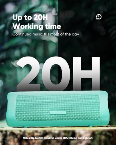 undefined Bluetooth Speaker Stocking Stuffers for Men Women Teens Boys Girls: Portable Wireless, IPX5 Waterproof, White Elephant Gifts for Adults, Up to 20H Playtime, TWS Pair, for Home/Party/Outdoor (Teal) の商品画像 2