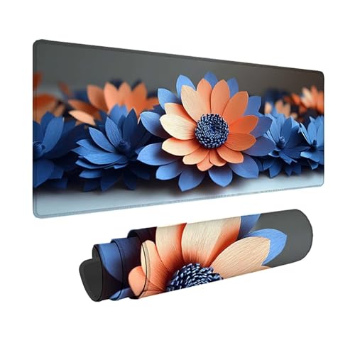 Tapis de souris XXL floral à offrir en cadeau pour bureau de gamer