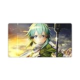 Sword Art Online Large Mouse Pad Sinon Non-Slip Mouse Pad Rubber Base Gaming Mousepad for Office Computer Laptop 29.5x15.8inch