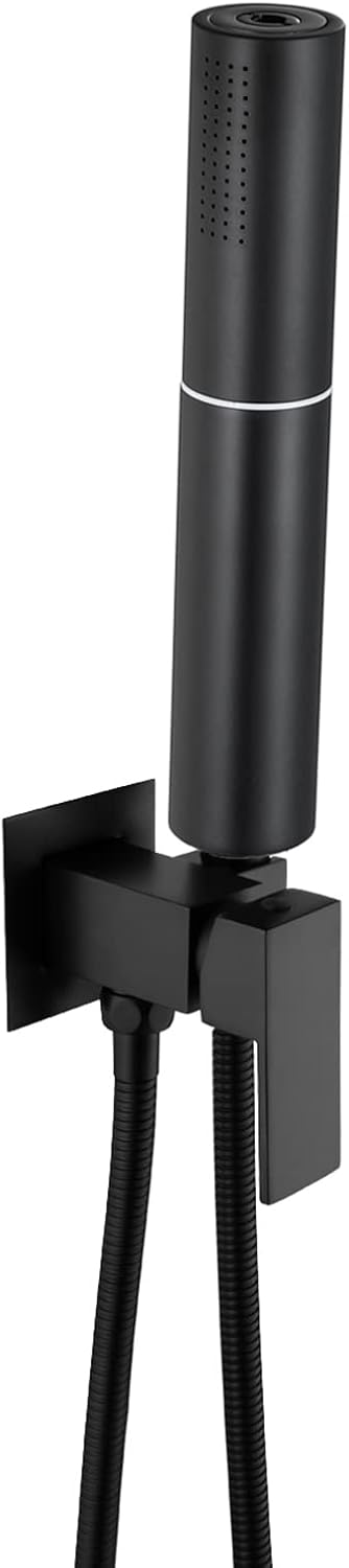 Handheld Bidet Sprayer for Toilet, Baby Cloth Diaper Sprayer Hot and Cold Water Toilet Sprayer Wall Mounted Brass Handheld Sprayer Kit 2 Modes High Pressure Baby Cloth Diaper Cleaning,Chrome(Black)