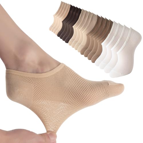 10 Pairs No Show Socks Womens, Athletic Casual Lightweight Thin Sock Low Cut Ankle Sock for Sneakers/Tennis Shoes/Slip On