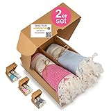 ADLASHA Strandtuch XXL Saunatuch 2er Set 100x180 cm 100% Baumwolle OEKOTEX Zertifiziert Hamamtücher groß Badetuch Sauna Peshtemal Handtuch für Strand und Baden (Babyblau/Fuchsia)