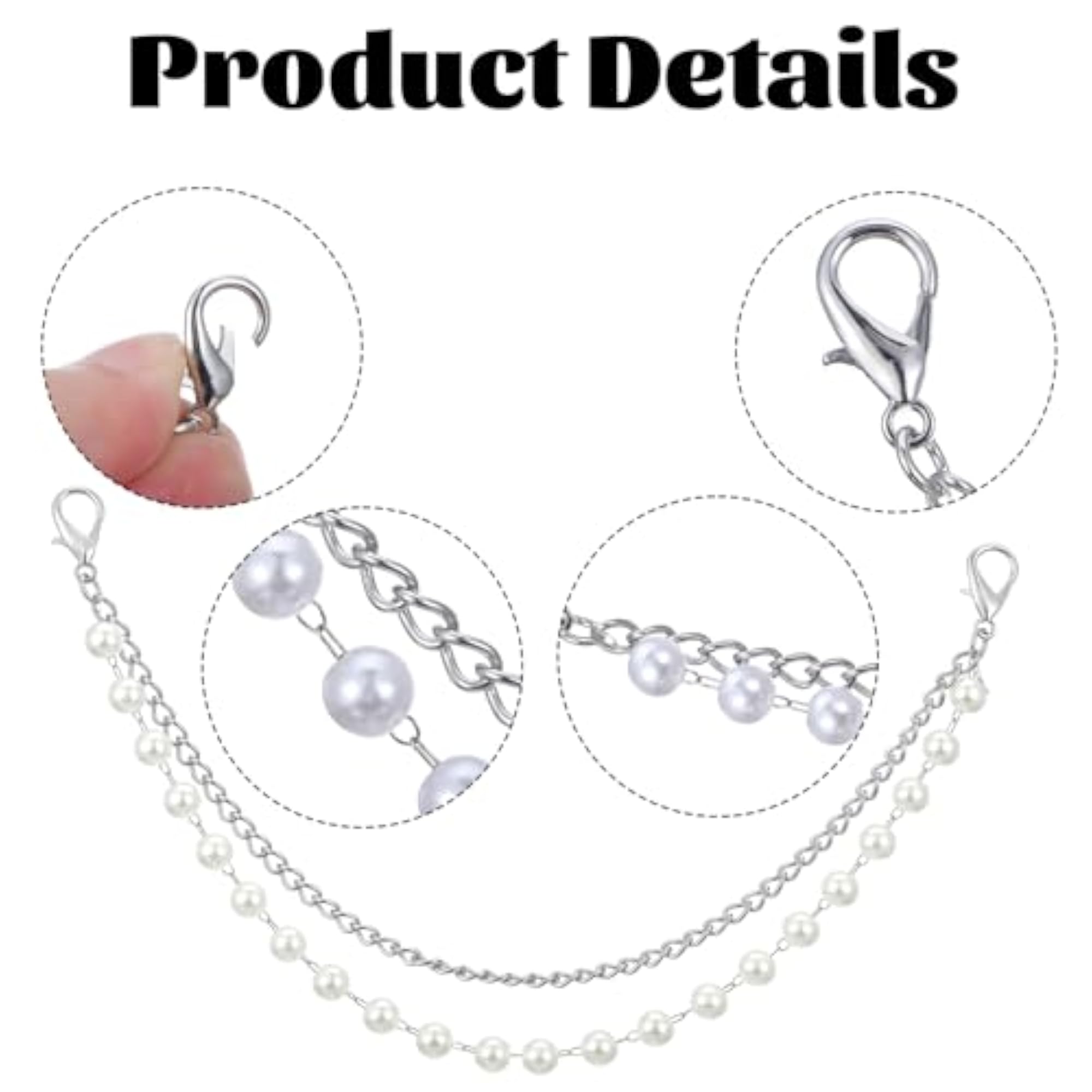 Pearl Shoe Charms Chains for Punk Style