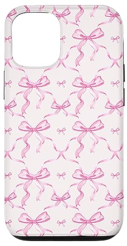 iPhone 13 Aesthetic Pink Ribbons and Bows in Watercolor Case
