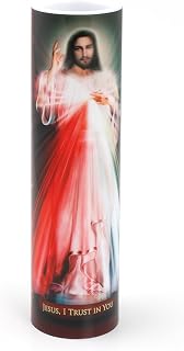 Divine Mercy, LED Flameless Devotional Prayer Candle