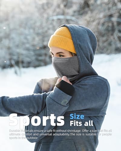 Cotton Neck Warmer Gaiter Windproof Winter Face Mask Ski Face Cover Cold Weather Scarf for Men & Women4