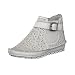 Produktbild Gemini Damen Stiefelette Leder Cutouts floral Muster 382019-19, Größe:38 EU, Farbe:Weiß