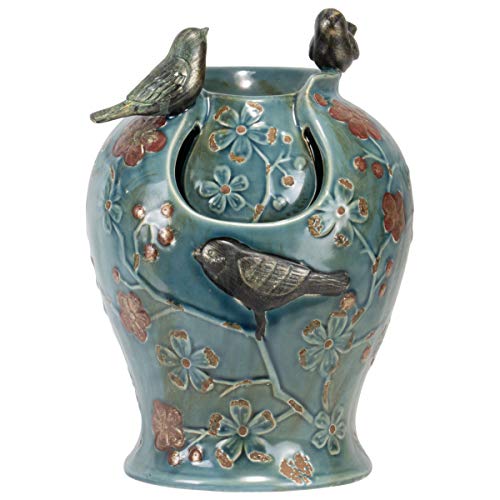 Foreside Home And Garden D9402 Blue Verdigris Bird Indoor Water Led Light And Pump Fountain cover