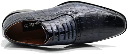 Image of Gator3N Men's Alligator Crocodile Print Oxfords Fashion Lace Up Dress Shoes