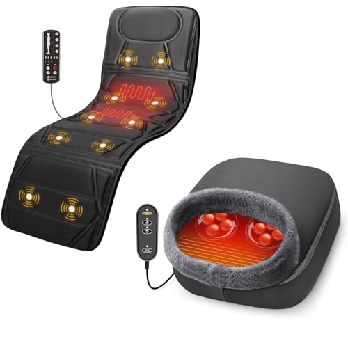 Masajeador Shiatsu para pies con calor y alfombra de masaje para todo el cuerpo miniatura 1