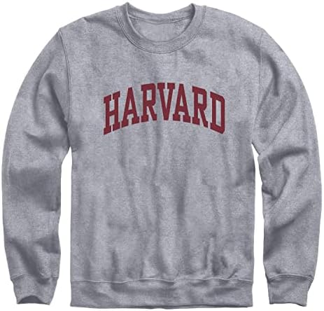 Ivysport Harvard University Crewneck Sweatshirt, Classic, Grey, Large