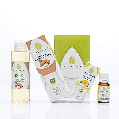 Naturoleo Cosmetics - Aceite Almendras Dulces NAT + Limón BIO - Pack Masaje Aromaterapia 100% Puro y Ecológico Certificado - 100 ml + 10 ml Cover