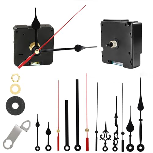 Snovire DCF Funk Uhrwerk Set mit 4 Zeigerpaaren Leises Wanduhr-Bastelkit Uhrwerk für Wanduhr Lautlos Wanduhr Uhrwerk Ersatz für Wanduhren für DIY Uhrenprojekte - Präzise & Zuverlässig