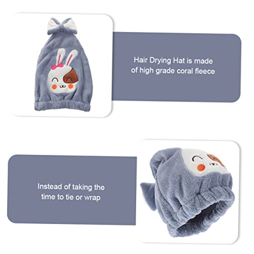 FRCOLOR 6 Peças Touca De Cabelo Seco Para Crianças Toalhas De Cabelo De Microfibra Para Mulheres Toa