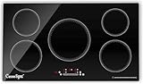 36 Inch Induction Cooktop, 5 Burner Built-In Electric Stove ...