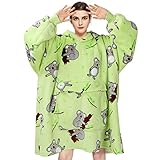 Wenlia Sudadera con Capucha Extragrande para Mujer, Manta de Sherpa para Llevar, cálida y acogedora Manta de Invierno para TV, Manta de Franela de Doble Capa, Talla única, Regalo Ideal para niñas