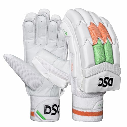 DSC Frost Leather Cricket Batting Gloves, Size - Boys, Right Hand