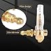 Dual Output Argon Regulator Flow Meter for TIG MIG Welding 0-60CFH 0-4500PSI CGA580 Inlet 5/8