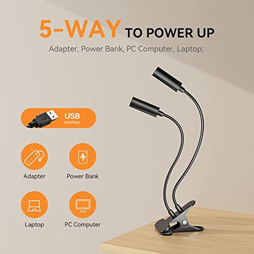 Elikliv Gooseneck Microscope Auxiliary Lights, Aluminum Flexible Digital Microscope Led Lights With 3 Lighting Modes, Adjustable Brightness, Compatible With 4.3'', 7'', 10.1'' Microscope #TOP3