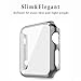 Watch Case Compatible with Apple Watch Series 2 Case 38mm, 2win2buy Full Cover Slim Hard PC Plated Protective Bumper Cover with 0.2mm Shockproof Sheld Guard Screen Protector Black