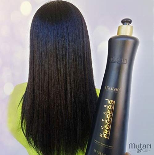 Mutari Progress Reductor Reconstructor 1L | Brazilian Keratin Treatment | Progressive Brush Hair Straightening | Smoothing System | Volume Reducer | 100% Straight | Frizzy Free #TOP1