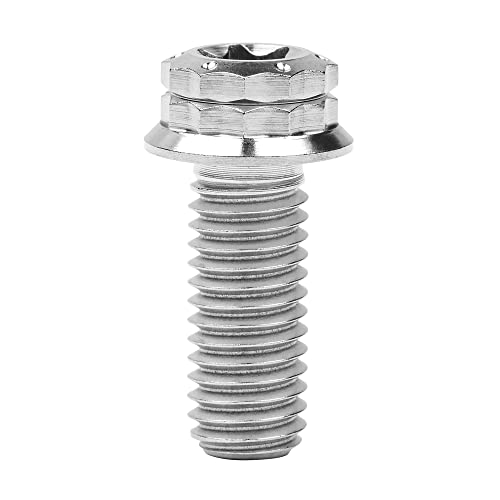 Image of Titanium Flange 12 Point Head M8 x15 20 25 30 35 40 45 50 55 60 65mm Screw Bolt Pack of 4 (M8x20mm, Normal Titanium)