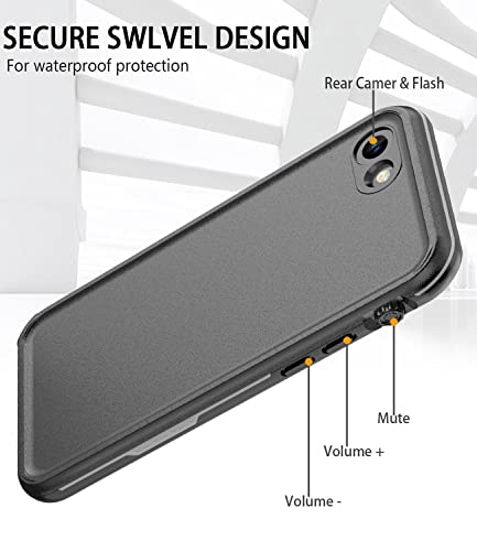 Love Beidi Iphone 8 7 Waterproof Case Cover Built-In Screen Protector Fully Sealed Life Shockproof Snowproof Underwater Protective Cases For Iphone Iphone 8 7 4.7" (Black) #TOP1