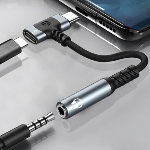 Adaptador 2 en 1 Type C a 3.5mm para audio y sonido miniatura 6