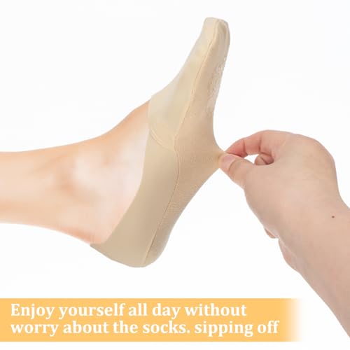 6 Pairs No Show Socks Womens Low Cut Liner Socks Non Slip Invisible Flat Sock for Flats Heels3