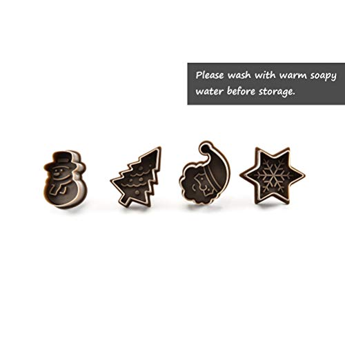 Set di formine per biscotti natalizi, in acciaio