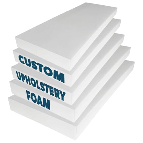 Foamma Custom Cut-to-Size Foam - High Density Outdoor Couch Cushion Replacement for Patio Furniture Square Pad Support Upholstery Padding Sofa Cover Not Included