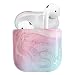 2019 Newest AirPods Case, 360°Marble AirPods Hard Protective Case Accessories Kit Compatiable with Apple AirPods 1st/2nd Charging Case Pink