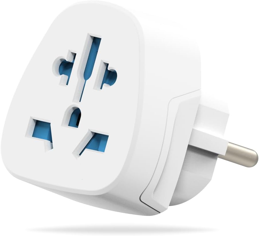 World To EU Travel Adapter | UK, US, Australia To Europe Plug Adapter | MyTravelPal® Universal Plug Adapter For Use France, Germany, Spain & Most of Europe