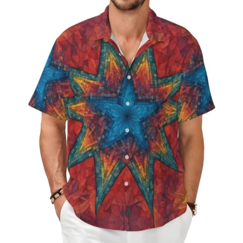 Chemise d'été homme imprimé étoile pour vos soirées chill et terrasses