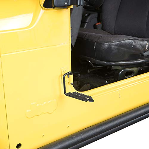 Hooke Road Wrangler Foot Pegs, Door Hinge Foot Rest Compatible With Jeep Tj Wrangler 97-06 #TOP3