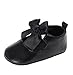 Chaussures de bébé Auxma Bébé Fille Bowknot PU Chaussures en Cuir Sneaker antidérapante Soleil Chaussures pour Tout-Petits pour 3-6 6-12 12-18 Mois (12cm/6-12 M, Noir)