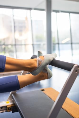 Image of Mint & Oak Pilates Socks with Grips for Women, Ankle Length Non-Slip Yoga Socks, Cotton Ideal For Yoga, Pilates, Gym, Workout, Cute Women's Gift