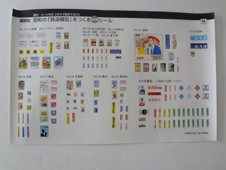 Amazon | 未使用☆ 週刊昭和の鉄道模型をつくる 各種・看板等シール N