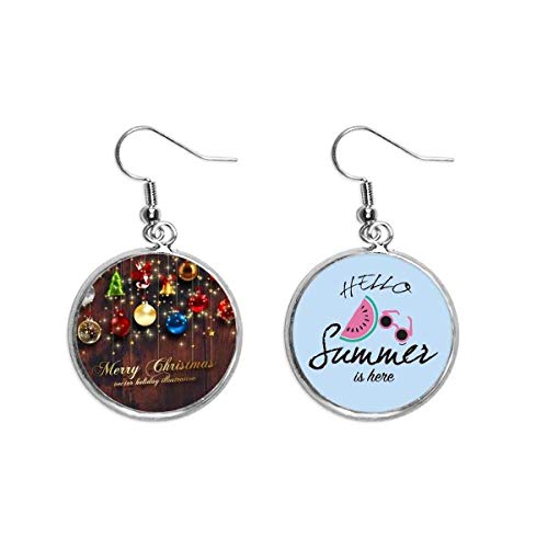 Pendientes de sandía y árbol de navidad: joyería festiva y original para el lóbulo