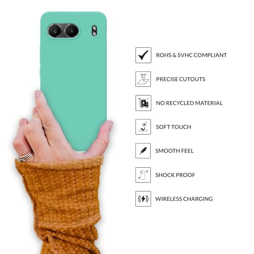 Image of SPRIG Compatible with OnePlus Nord 4 Premium SilkTone Back Cover Drop Tested Shock Proof Mobile Case for Men, Women, Boys and Girls with Camera Protection (Turquoise Blue)