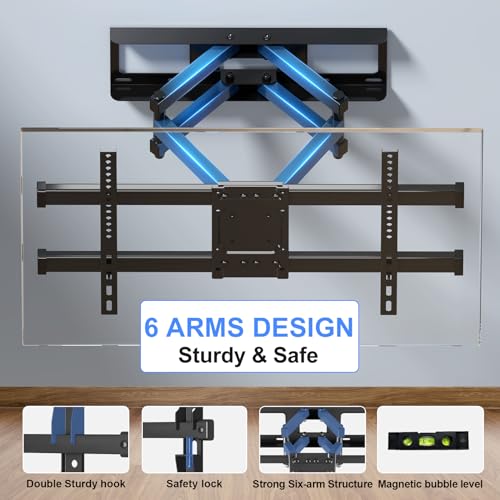 Suptek Full Motion TV Bracket for 32-84" TVs, Black, 32-84“ - Image 2