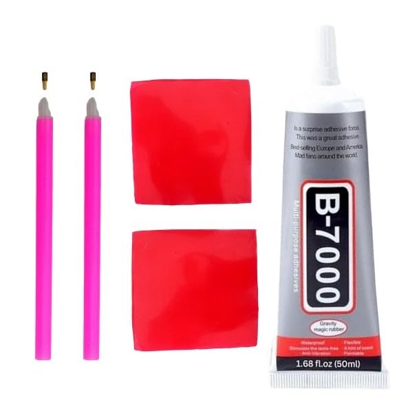 S S Mart B7000 (50ml) and Glue stick pen (2 nos) combo | B-7000 Glue Resin used in Jewelry Making DIY Crafts | Kundan sticking Pen for Embroidery, Jewellery making, Craft, and many more.-picture-30