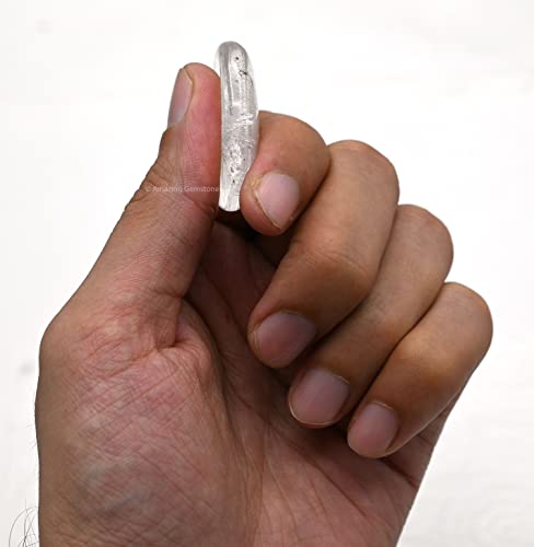 Image of Amazing Gemstone Set of 4 Thumb Worry Rubbing Stone for Anxiety Healing ~ Amethyst, Rose Quartz, Clear Quartz, Black Agate Oval Cabochon Stone ~ Easy to Carry Natural Crystal Pocket Palm Stone