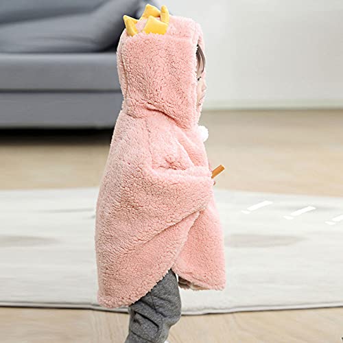 Kelon Toddler Hooded Cape Cloak Baby Girl Poncho Clothes Flannel Fleece Jacket Rabbit Ears Plush Winter Coat Snowsuit Outwear #TOP3