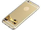 Iphone6 Plus Mirror Case, Thin Luxury Hybrid Glitter Bling Soft TPU Shiny with Mirror Cover Case for Apple Iphone 6 Plus (5.5 Inch)(gold)