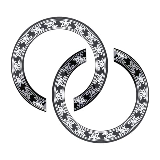 Laroal 2 Pegatinas para Orificio de Sonido de Guitarra acústica, Incrustaciones de Roseta clásica, Accesorio para Instrumento Musical de 92 mm.