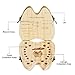 Katouigb Modern Wooden Baby Teeth Keepsake Box Tooth Fairy Holder First Lost Deciduous Tooth Collection Organizer Storage for Kids Memory Box (Boy) - 6.1 x 5.98 x 2.01 inches